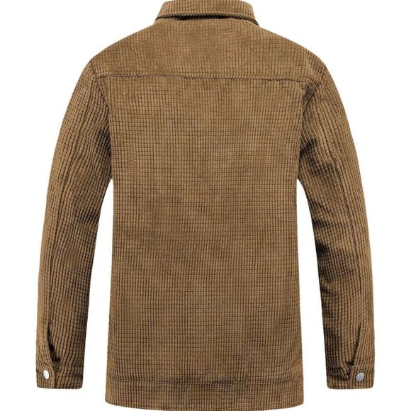 Casual Camel Men's Teddy Lined Corduroy Jacket w/F - Picture 2 of 7